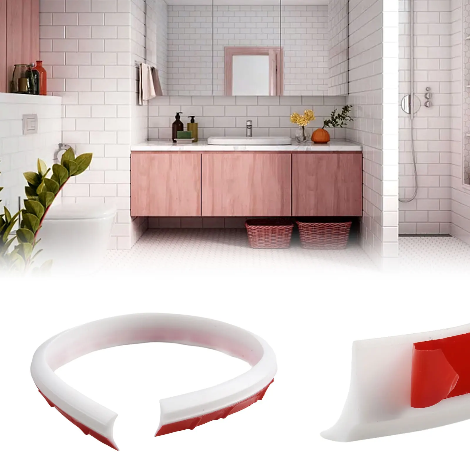 Bendable Silicone Waterstop Strip Kitchen Countertop Water Barrier Strip Retaining Shower Seal Strip For Kitchen Bathroom