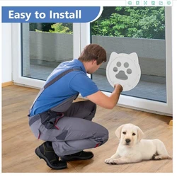 Dog Door for Screen Door Cats Door for Sliding Door Insert Pet Screen Door for Small Dogs Cats Automatic Closure KXRE