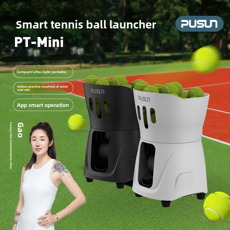 Ultra-light Pt Mini Tennis Serve Machine Indoor Ball Trainer Practice Throw