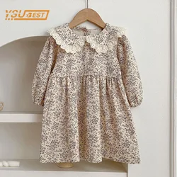 Spring Autumn Kids Baby Girls Long Sleeve Sweet Printing Princess Dress Casual Baby Girls Dress Children Clothes Dress