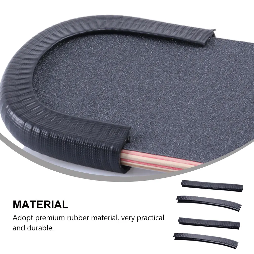 2 أزواج لوح التزلج المضادة للتصادم الوفير قطاع U الأخدود تصميم سهل التركيب سطح السفينة حماية تأثير مقاومة لوح التزلج سطح السفينة