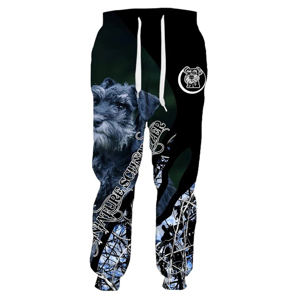 Men's Spring and Autumn Fashion Pants Animal Shepherd Dog 3D Printing Sports Pants Neutral Street Leisure Running Pants Q0155