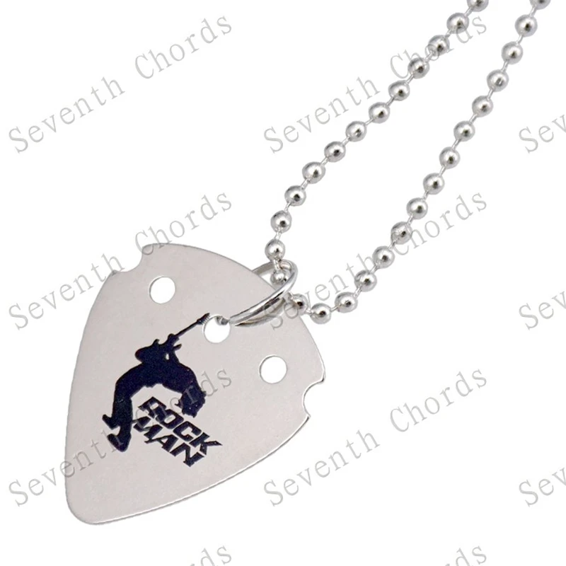 4 Stück Gitarrenplektren-Anhänger aus Edelstahl für Heavy Metal, Dicke 0,5 mm, Gitarrenzubehörteile – Detail 7