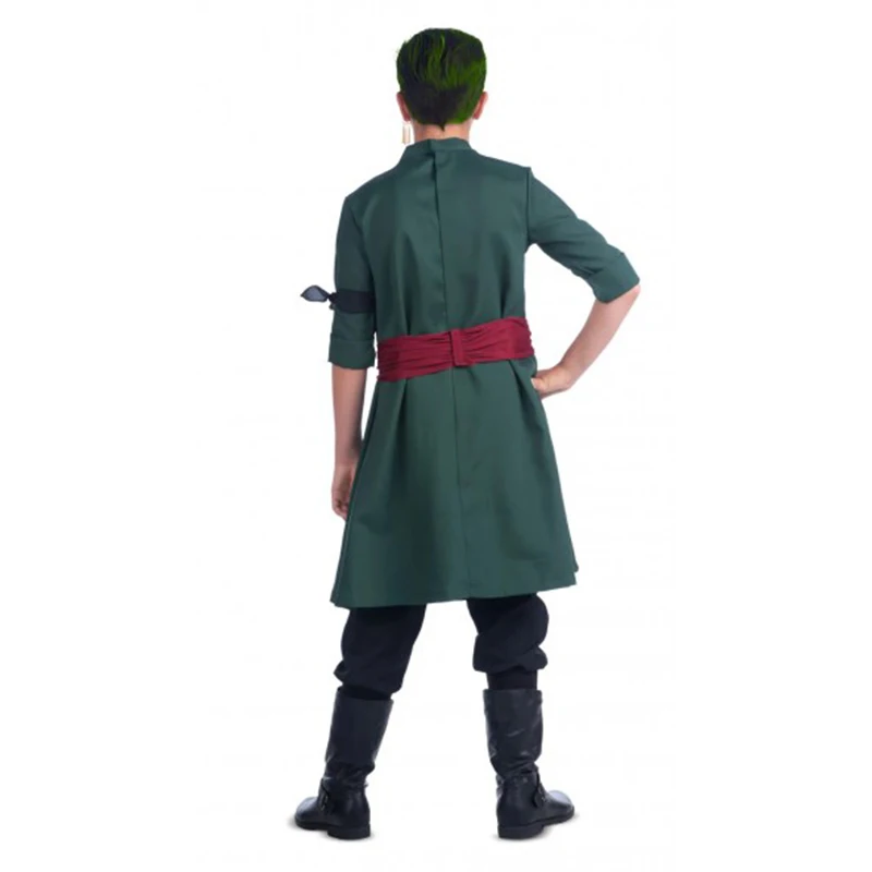 Anime Boy Roronoa Zoro Cosplay słomkowy kapelusz mięśniowy kostium Luffy dla dzieci