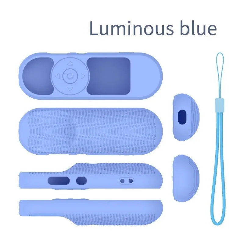 B04B-For Xumo PR3 Voice Remote Compatible Silicone Case, Shock-Resistant Waterproof Storage Luminous Blue Design