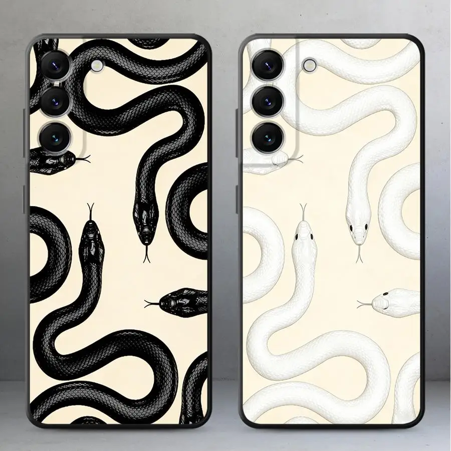 Metal Snake Case for Samsung Galaxy A57 A24 A53 A35 A37 A22 A26 A32 A23 A52 A36 A73 A51 A55 A25 Phone Cover A72 A71