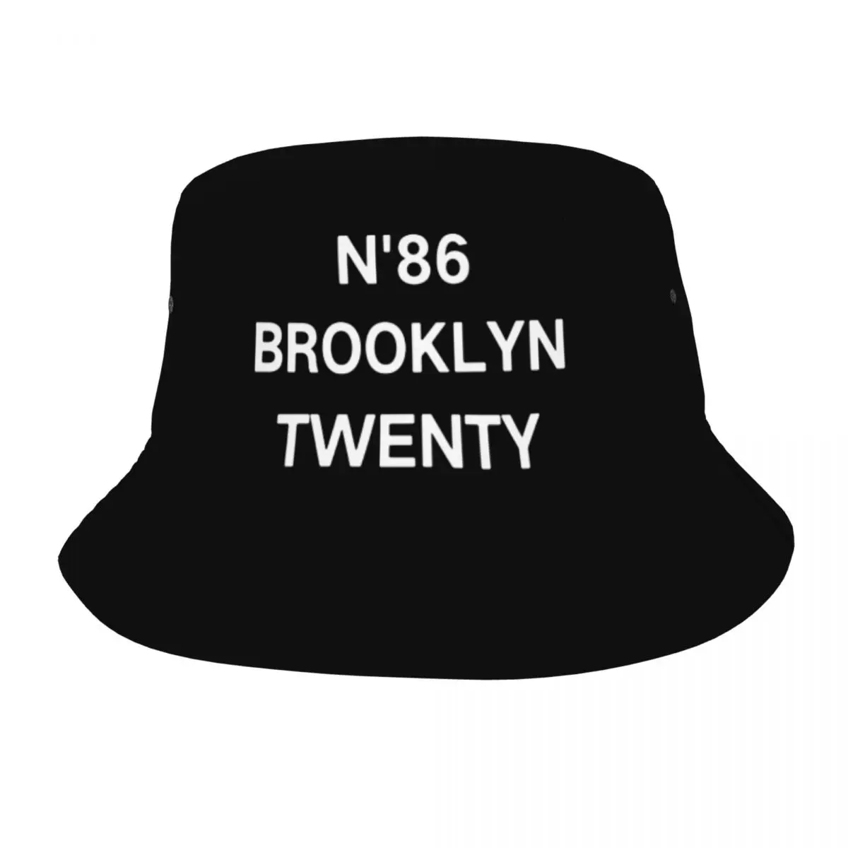 N86 BROOKLY NTWENTY Bucket Hat Trendy Fisherman Hats For Men Women Personality Beach Travel Caps Outdoor Pattern Sunscreen Hats