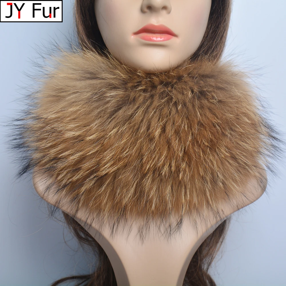 Winter Fox Fur Neck Warmer High Quality Knitted Natural Fluffy Headband Fashion Ring Scarf Brand Women Real Fox Fur Ring Scarves