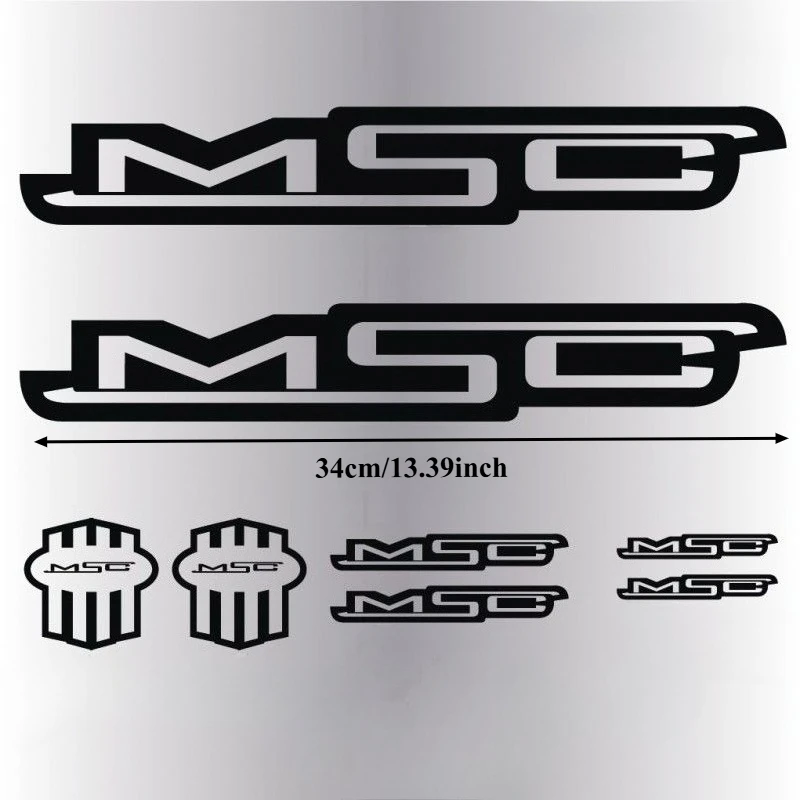 

MSC Letter Badge Stickers Waterproof Vinyl Decals for Car Motorcycle Bike Decor Multi-color