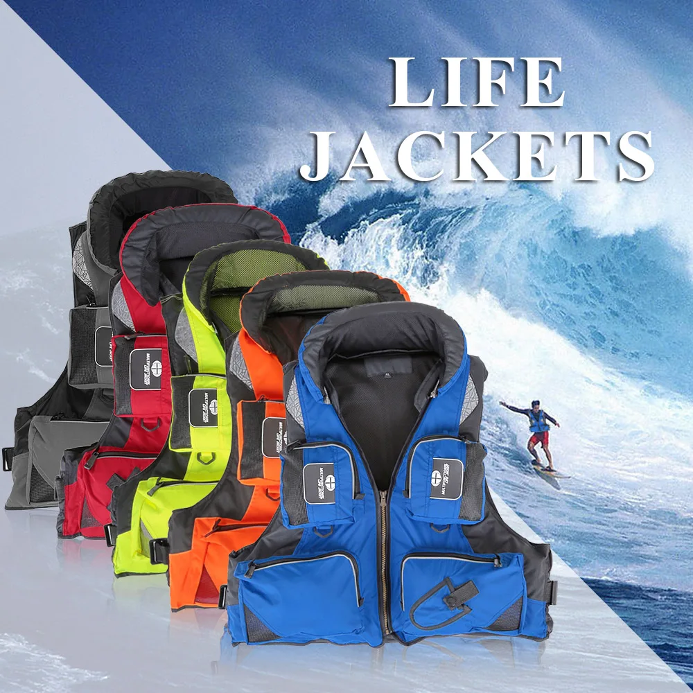 FX-Professional Life Jacket Vest for Adults, Polyester, Safety, Survival, Swimming, Boating, Drifting, Fishing, L-XXL