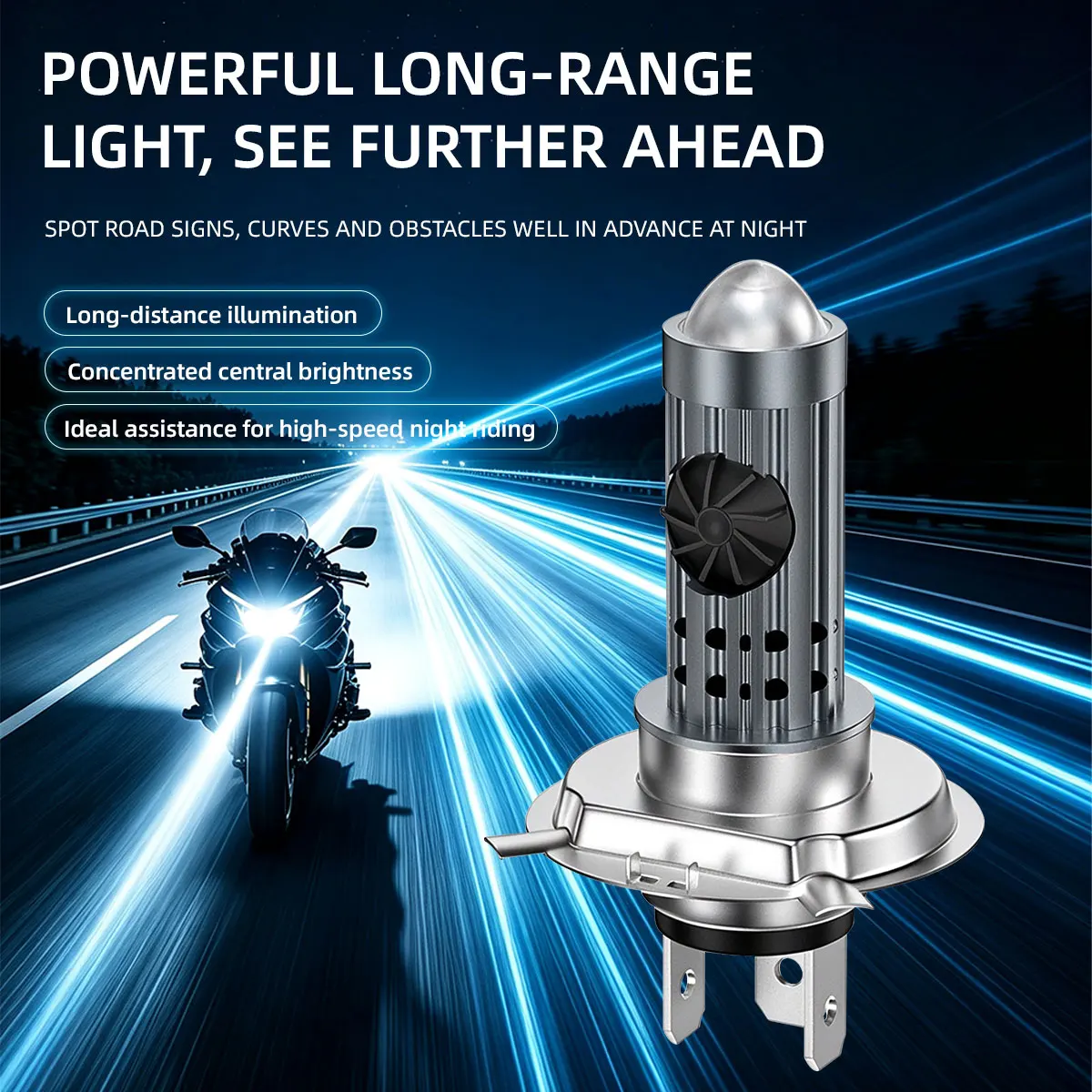 1pc H4 P15D BA20D LED Motorcycle Headlight Bulb DRL Driving Light Dual Color Hi/Lo Beam Lamp 12V Fog Light Blue Demon Eye