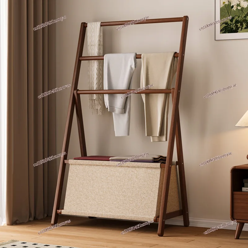 Simple Freestanding Clothes Coat Rack Bedroom Household Garment Organizer With Hanging Rod