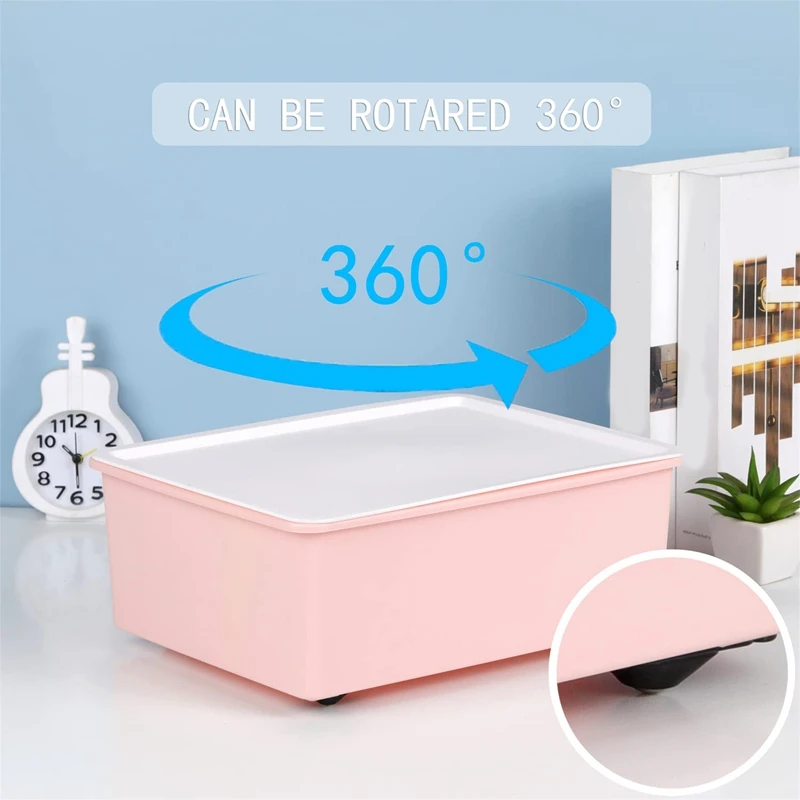 Black Mini Casters Wheels Self-Adhesive Stainless Steel Casters Wheels 360 Degree Rotation Trash Can Caster