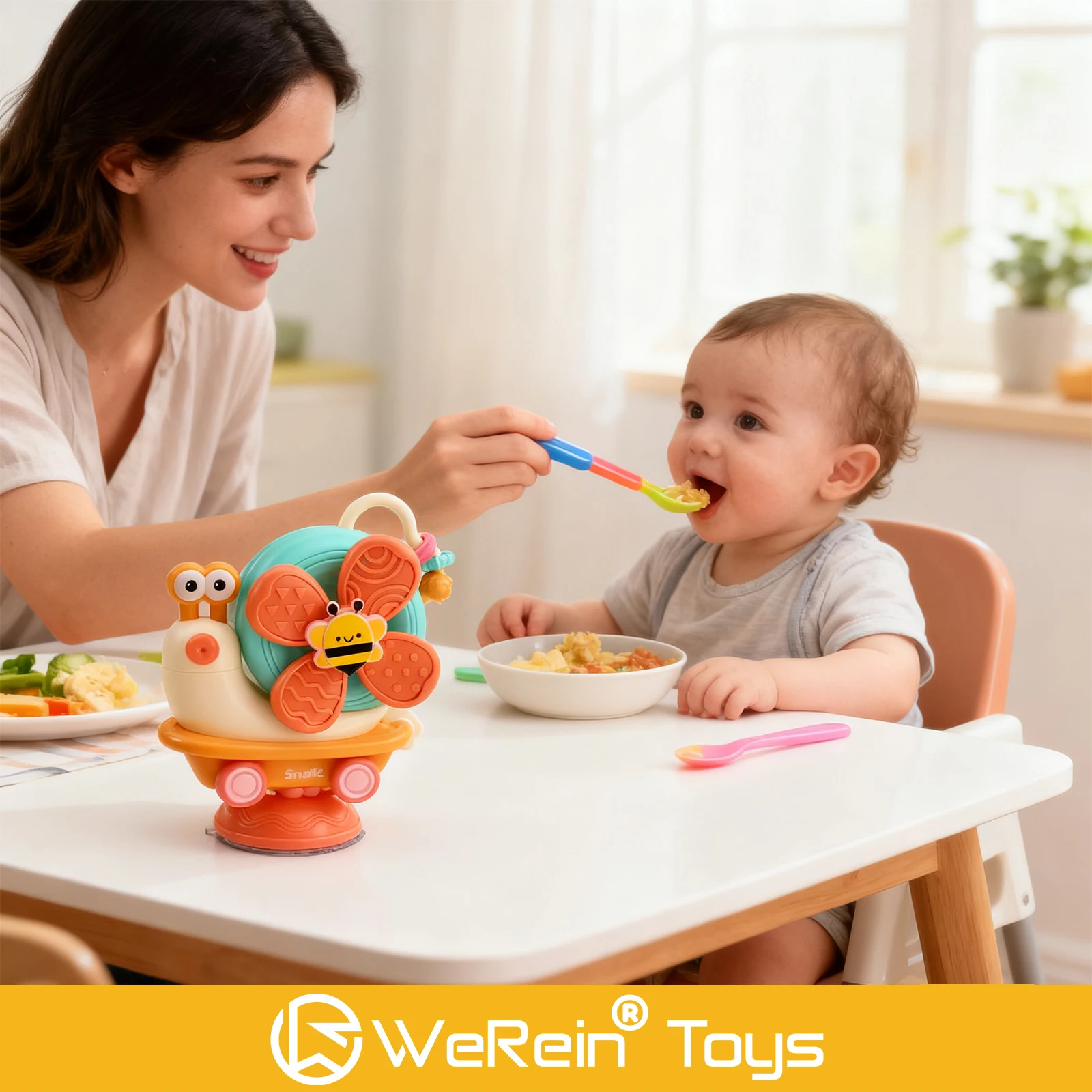 Escargot Turn N Play, voiture à inertie, jouet de Table à manger intégré Transformable détachable