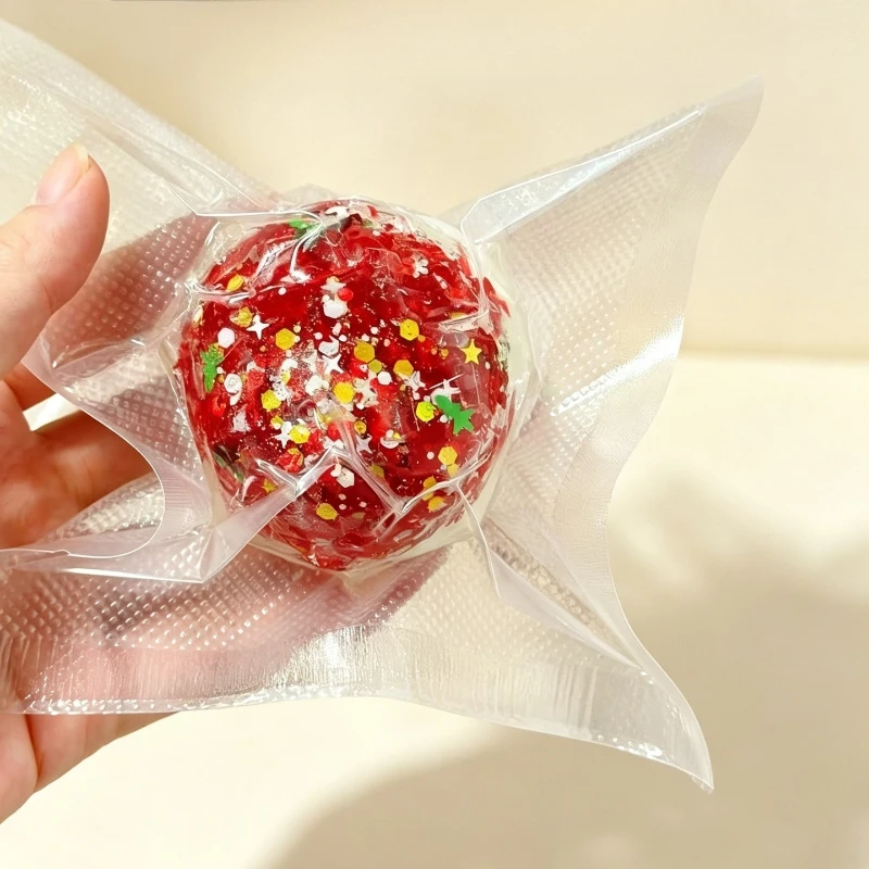 Christmas Squishy Handmade Ball Crispy Squishy Ball Cracking Wax Crunchy Shatter Stress Ball ASMR Anti Stress Relief Fidget Toys image 5