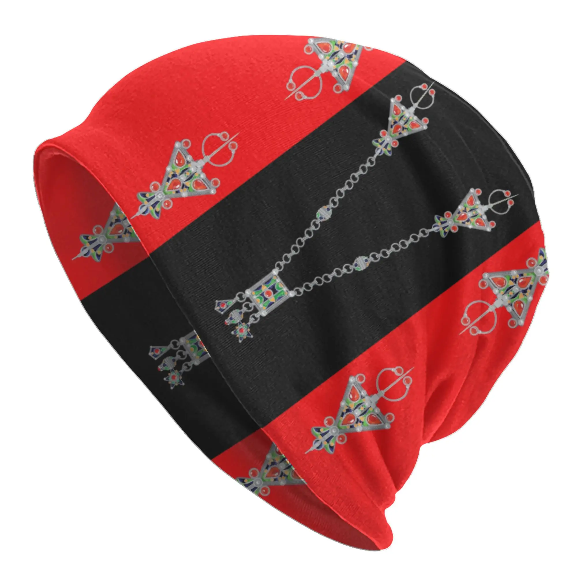 Kabyle Jewelry Amazigh Style Bonnet Hat Knit Hats Men Women Hip Hop Unisex Adult Africa Ethnic Warm Winter Skullies Beanies Caps