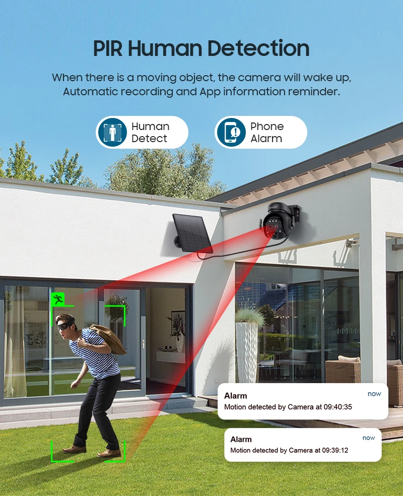 SHIWOJIA 4K 8MP 12X Zoom 4G Solar Security Cameras Wireless Outdoor 360° View Animal Monitoring Camouflage Color Battery PTZ Cam