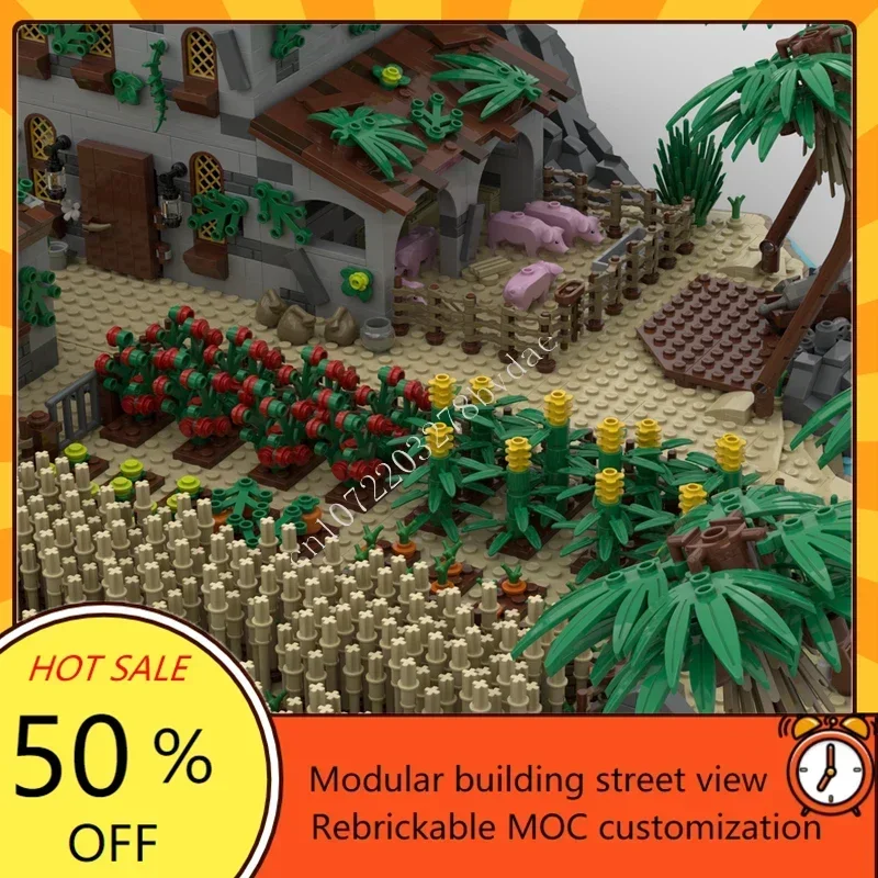 11021 pièces Pirate Island Bay Beach Island Extension modulaire MOC créatif rue vue modèle personnalisé Puzzles bricolage modèle jouets cadeaux