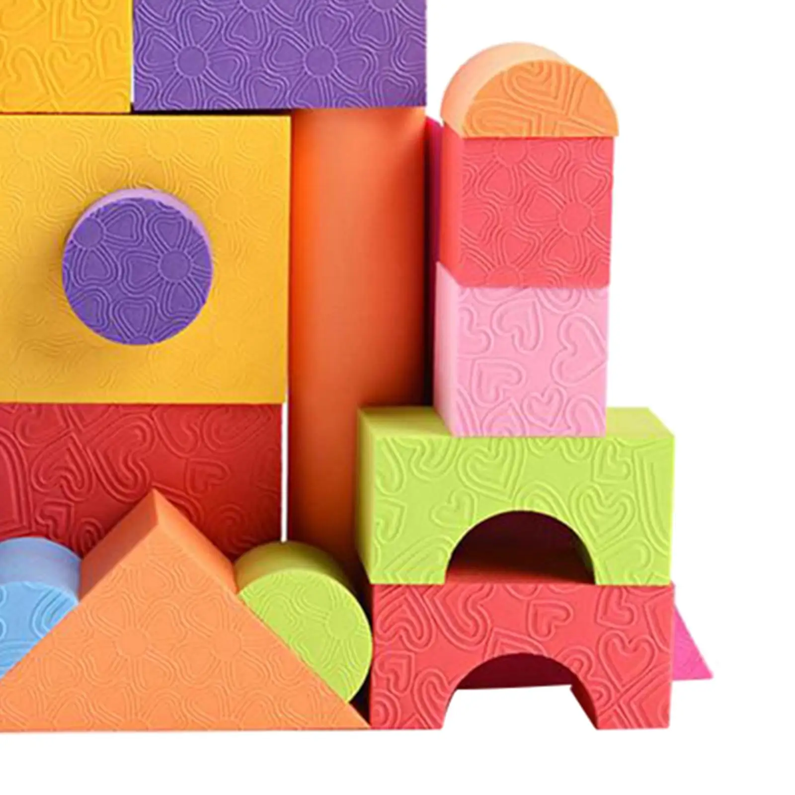25 Pieces Lightweight Foam Building Blocks Multi-colored Educational Stacking Blocks Construction Toys