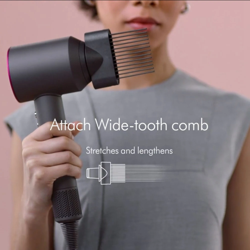 ABUD-For Dyson Hair Dryer Wide-Tooth Comb Straightened And Smooth Anti-Static HD01/02/03/08 Anti-Flying Modeling Accessories