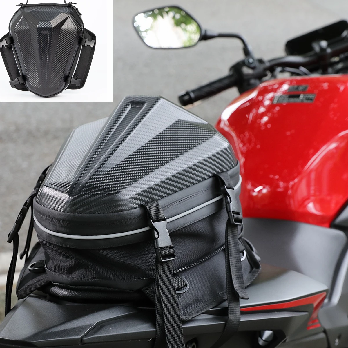 NEW Motorcycle Riding Bag Equipped With Hump Bag Waterproof Wear-resistant Thickening Bag Backseat Multi-functional Protect