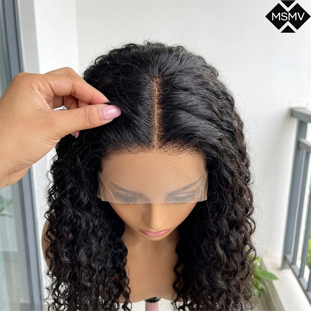 MSMV 40Inches Deep Wave 13x4 Hd Lace Frontal Wig Human Hair Curly Wigs 13x6 Water Wave Glueless 5x5 Lace Front Wigs for women