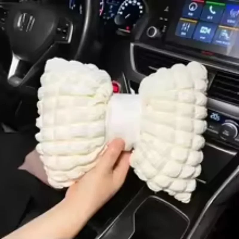 

Car Headrest Puff Frame Headrest Car Seat Breathable Comfort Pillow Net Red Car Interior Supplies Female