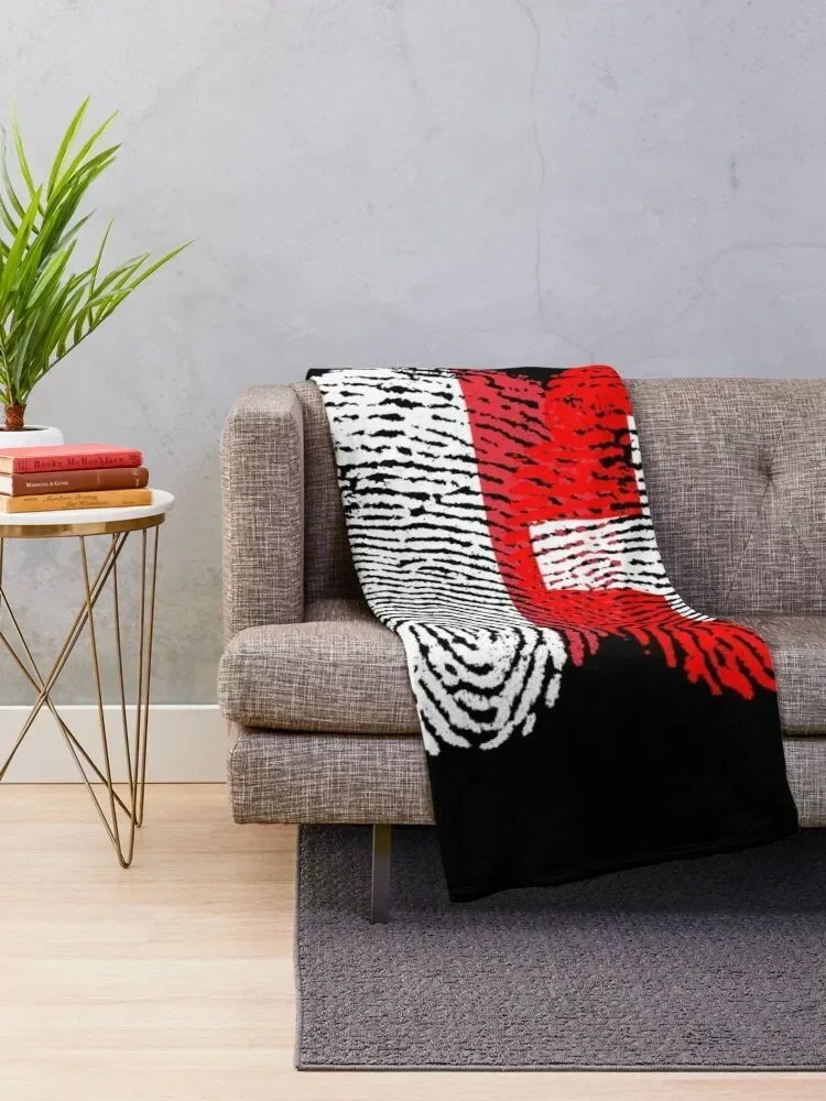 France Switzerland Flags Fingerprint united Throw Blanket Blankets For Sofas Softest bed plaid Decorative Beds Blankets