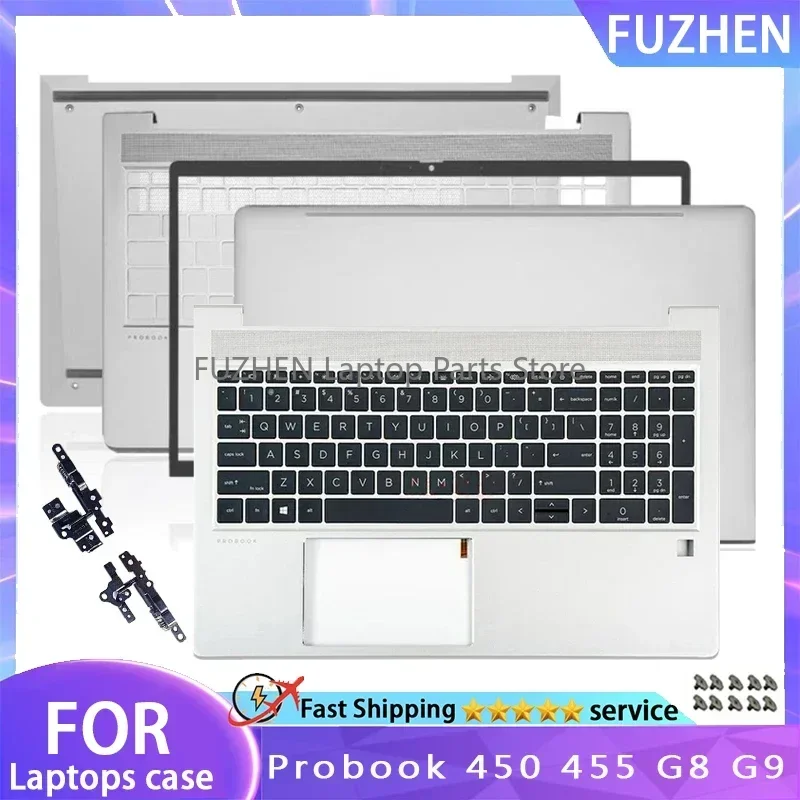 

New For HP Probook 450 455 G8 G9 Laptop LCD Rear Cover/Front Frame/Palm Pad Keyboard/Bottom Cover/Hinge