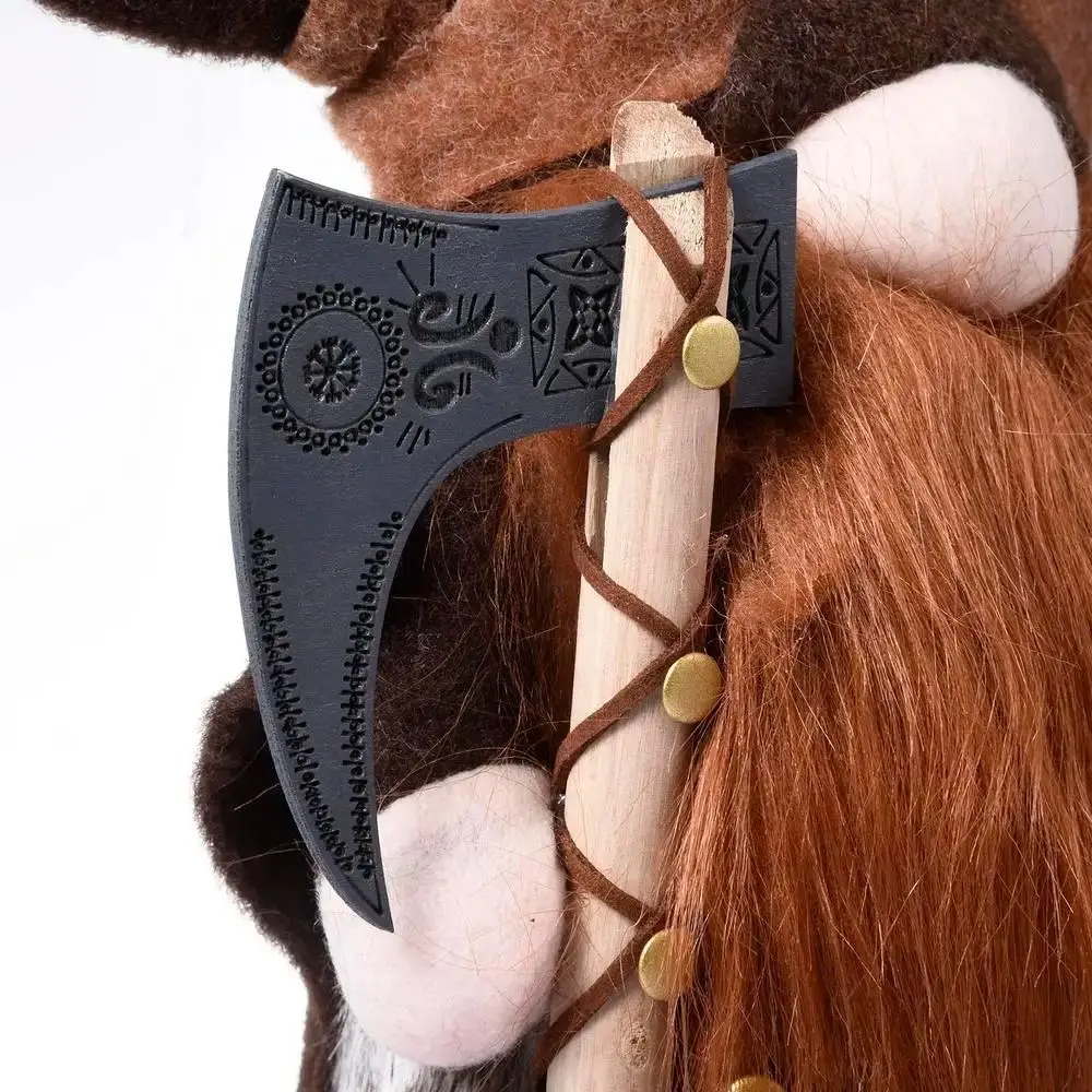 Duurzame Noordse Viking Kabouters Pop Herbruikbare Tafelblad Standbeeld Decor Viking Warrior Gnome Pop Leuke Pluche Pluche Gnome Pop