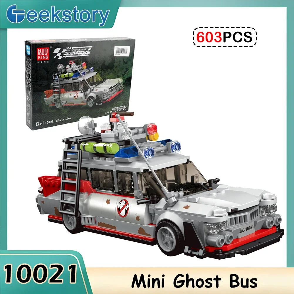 

MOULD KING 10021 Mini Ghost Bus Model ECTO-1 Technical Car Model Toys Assembly Building Block Kit for Brick Kids Gifts