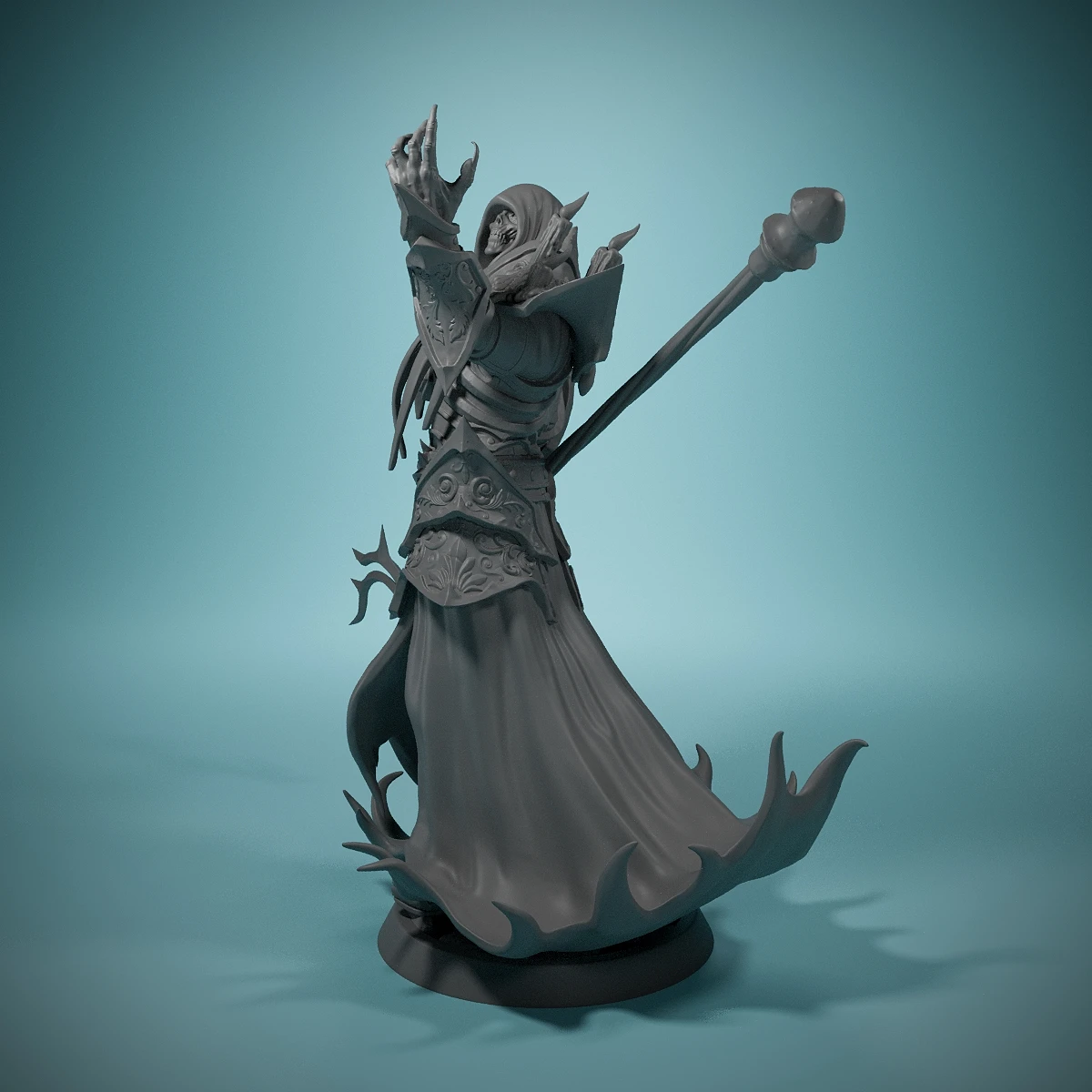 เพชรประดับ3D เรซิน Wight_Necromancer-โต๊ะ-เล่นตามบทบาททางยุทธวิธี-ภายใน-ของขวัญสำหรับนักเล่นเกมแฟนตาซี