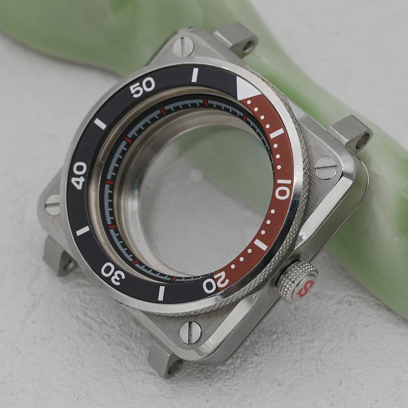 

42mm SKX007 Square Pilot's Cockpit Case with Sapphire Crystal Dial Compatible with NH35, NH36, 7S26 4R Movements 28.5mm Dial