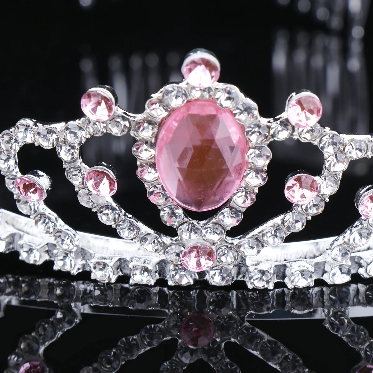

3pcs Crown Hair Accessories Kids Elegant Comb Princess Style Premium Alloy Rhinestone Performance Prom Parties Birthdays