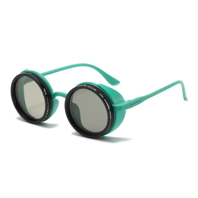 Vintage Polarisierte Verstellbare Dimmbare Runde Sonnenbrille für Herren 2026 Luxusmarke Steampunk Sonnenbrille Outdoor Anglerbrille – Detail 10