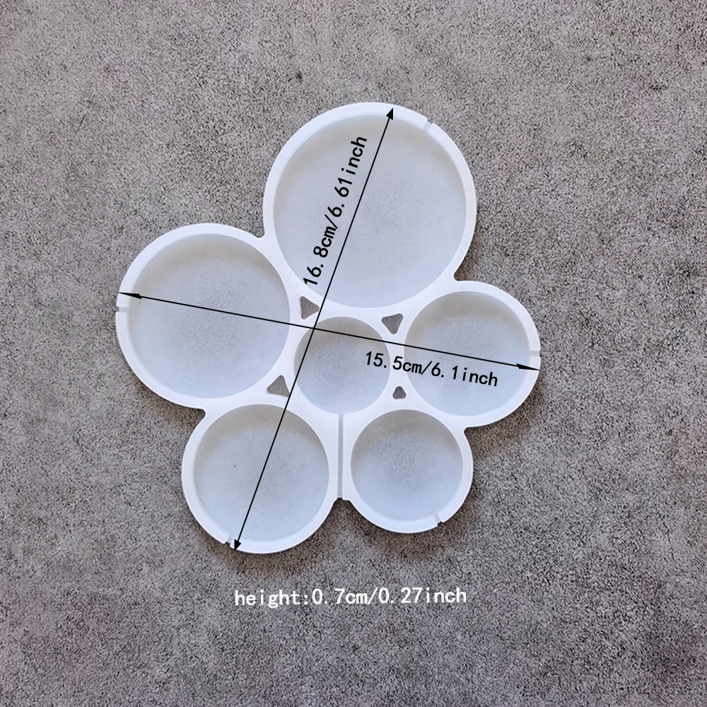 6-cavity size circular lollipop chocolate silicone mold 3D candy biscuit ice grid cake decoration baking utensils