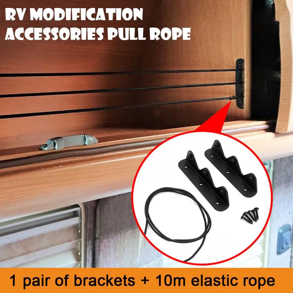 Rv Camping Cabinet Cargo Net Hanging Cabinet Fence Storage Resistance Tension Trunk Luggage Elastic Drop Baffles Rope Net N7U9