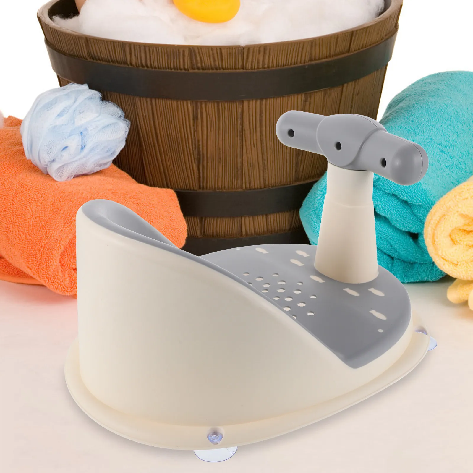 1pcs Baby Bath Seat Comfortable Ergonomic Nonslip Base Multifunctional Tub Shower Chair for Infant Bathtub Safety Kids Bathing view 3