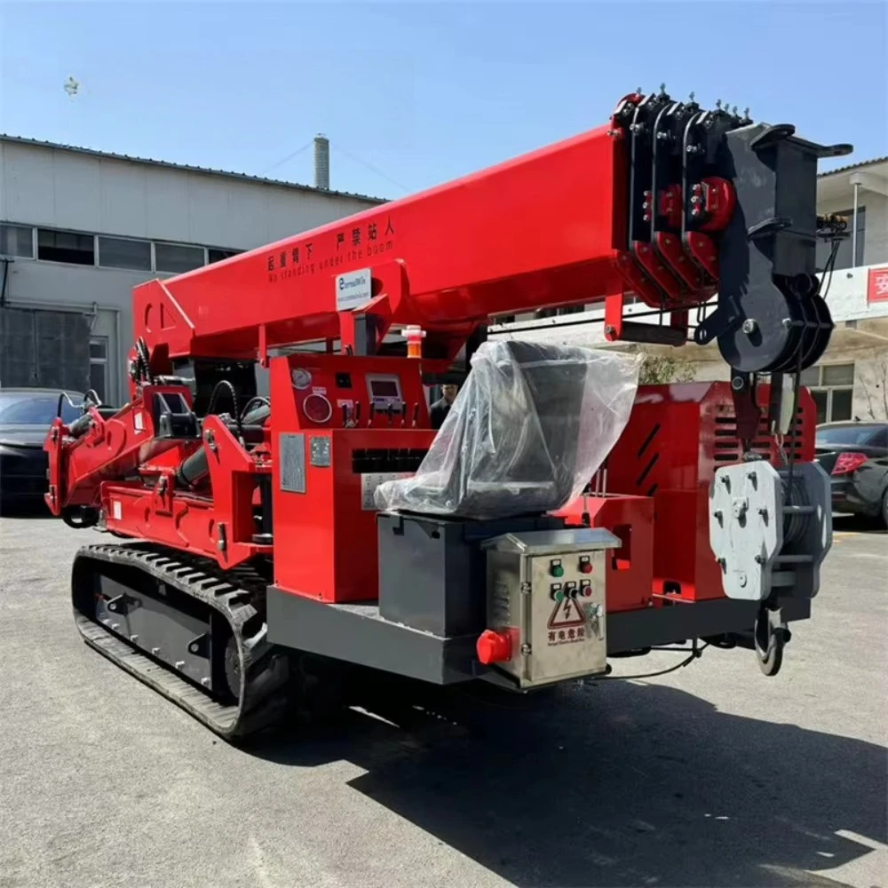 Precio de fábrica, fabricante de China, grúa sobre orugas Spider, motor accionado por control remoto de 3-12 toneladas