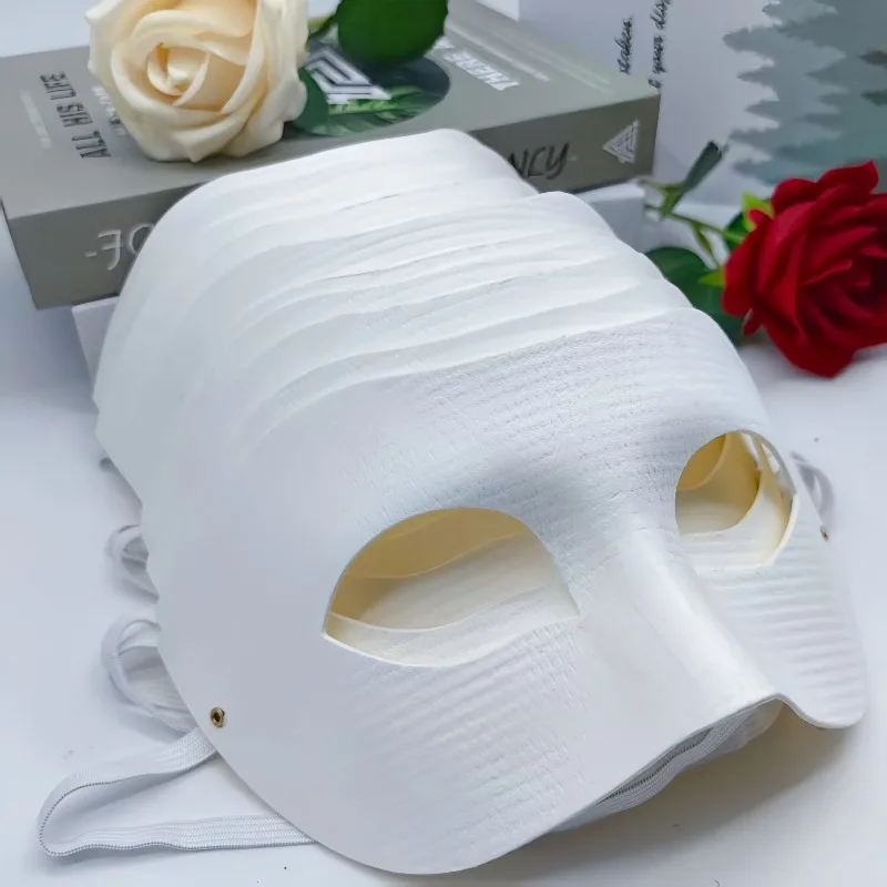 10pcs DIY Blank Half Face Masquerade Mask, Unpainted White Venetian Mask for Adults Art Craft Halloween Costume Decoration