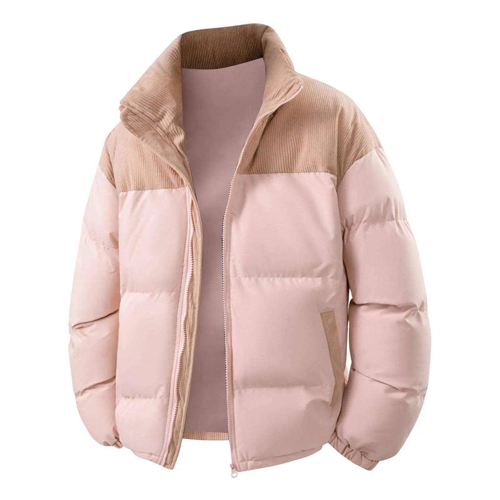 

Большая и высокая мужская хлопковая стеганая куртка с воротником-стойкой, вельветовая куртка на молнии с хлопковой подкладкой, теплая мужская нарядная куртка