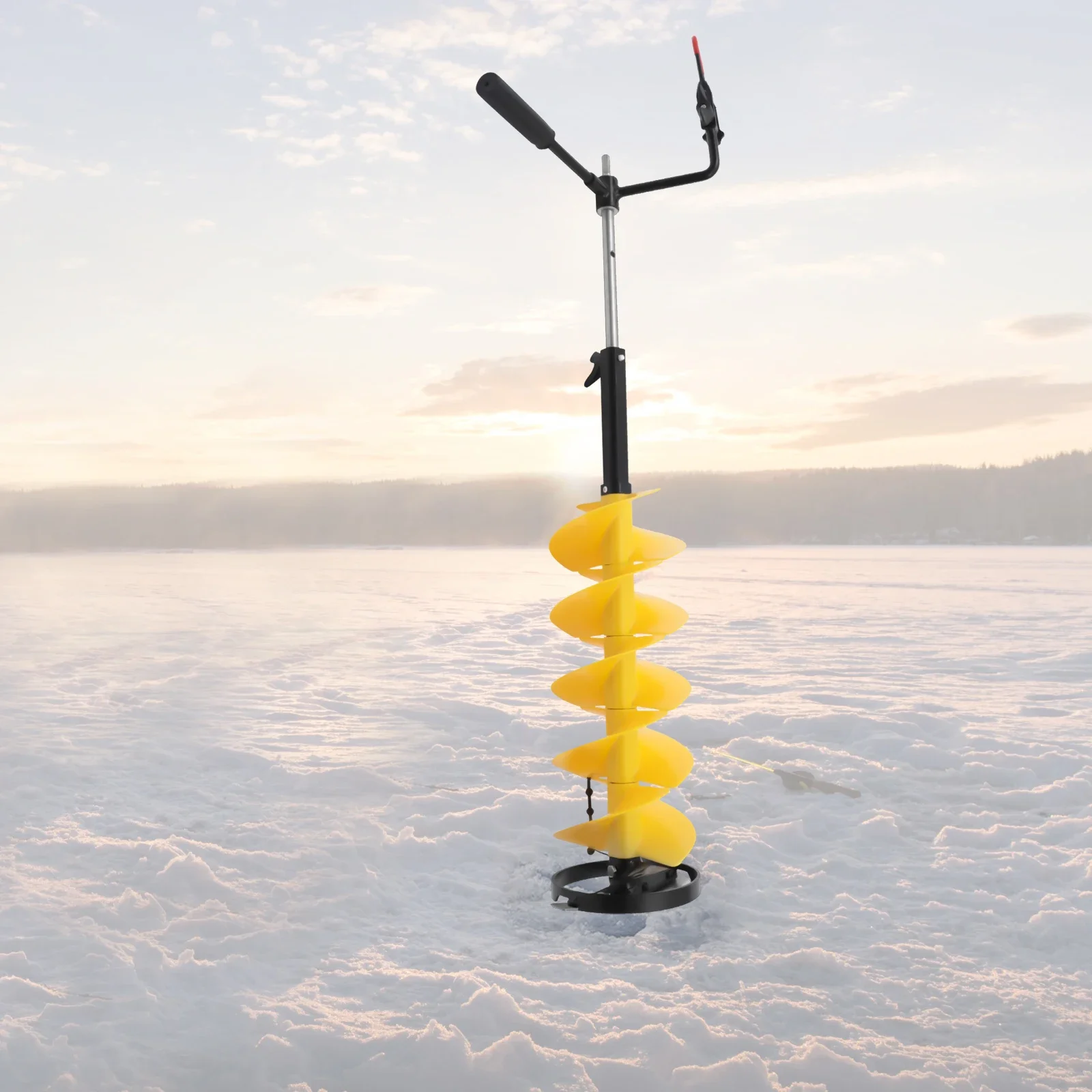 Broca helicoidal de 8 "com haste de extensão ajustável de 14 polegadas clipes de broca elétrica peixe de gelo