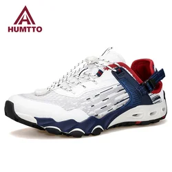 HUMTTO Summer Luxury Designer Shoes for Men Breathable Fashion Sports Non-Leather Casual Mens Sneakers Brand Black Man Trainers