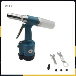 Strumento pneumatico rivettatrice pneumatica a tre griffe pistola per rivettatura pneumatica per impieghi gravosi-capacità 2.4/3.2/4.0/4.8, strumento di rivettatura per unghie industriale