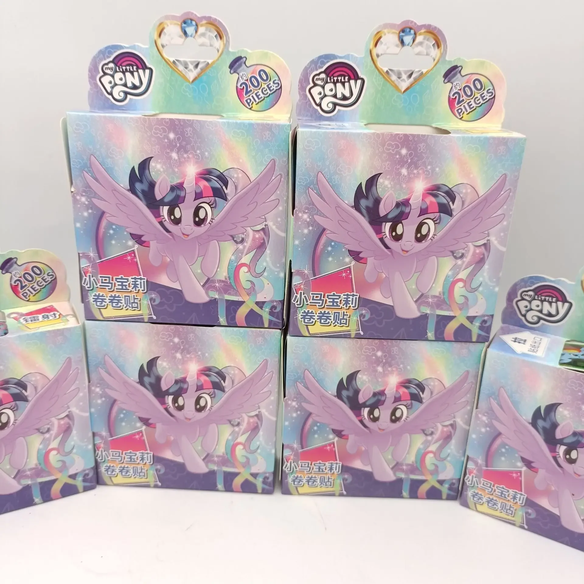 

200PCS Cartoon Pony Polly Roll Paste Primary and Secondary School Students Stationery Creative Cup Stickers Personality Stickers