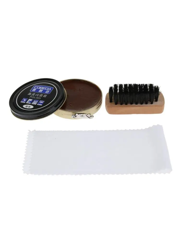 Leather Shoe Cleaner Kit Brown Black Shoe Polish Cream for Footwear Maintenance and Protection