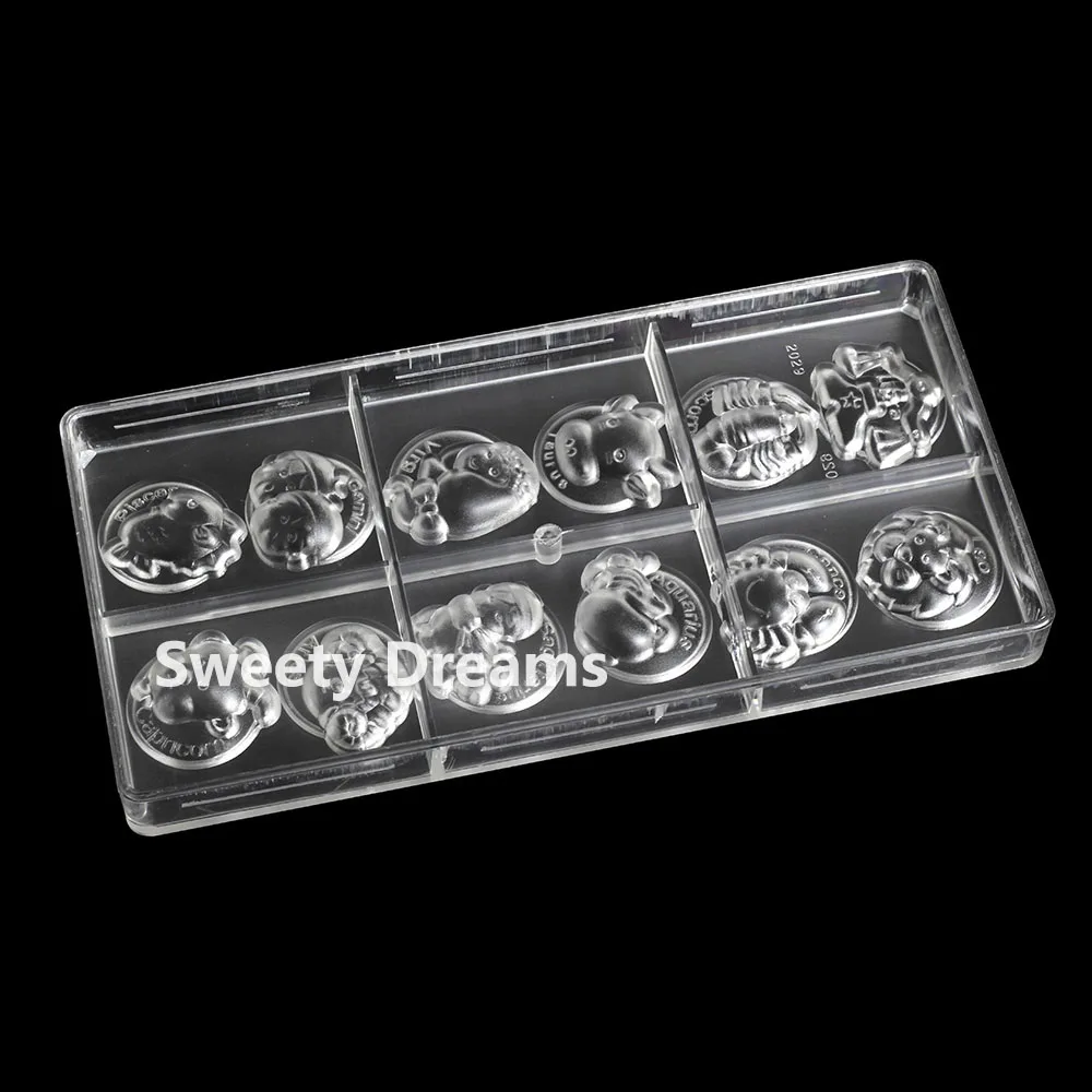 Twelve Constellations Chocolate Mold Polycarbonate Baking Pastry BonBon Candy Mould Confectionery Tool Bakeware