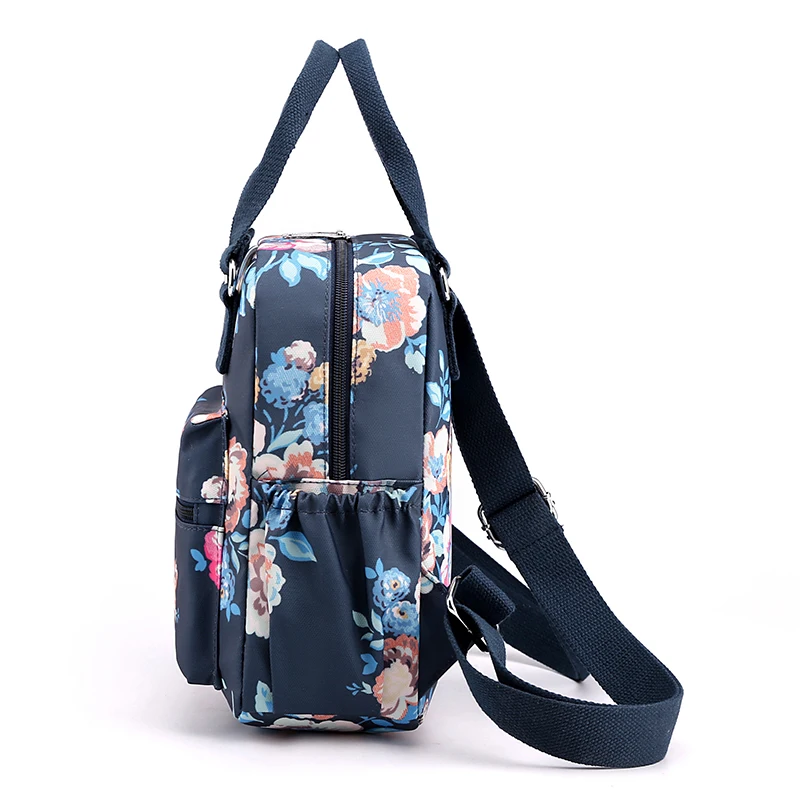 Pastoral style Women Backpack Girls Nylon Travel Daypacks Printed Flower Vintage Rucksack Youth School Female Backpack