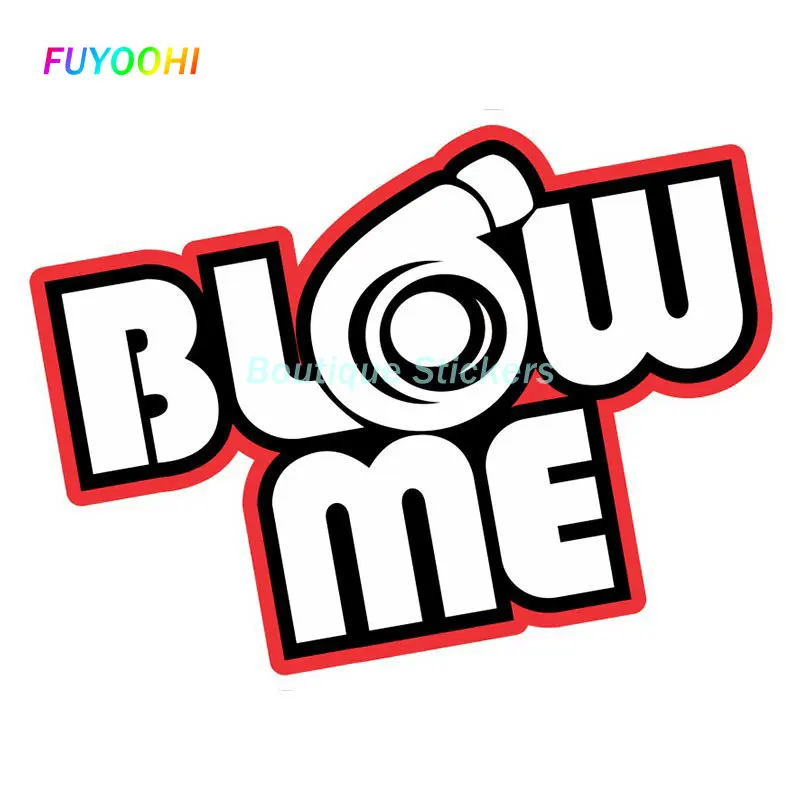 FUYOOHI Play Stickers Blow Me Car Sticker Drift Car Turbo Bomb Decal 4x4 Sparkles Rear Windshield Trunk Car Bumper Decoration