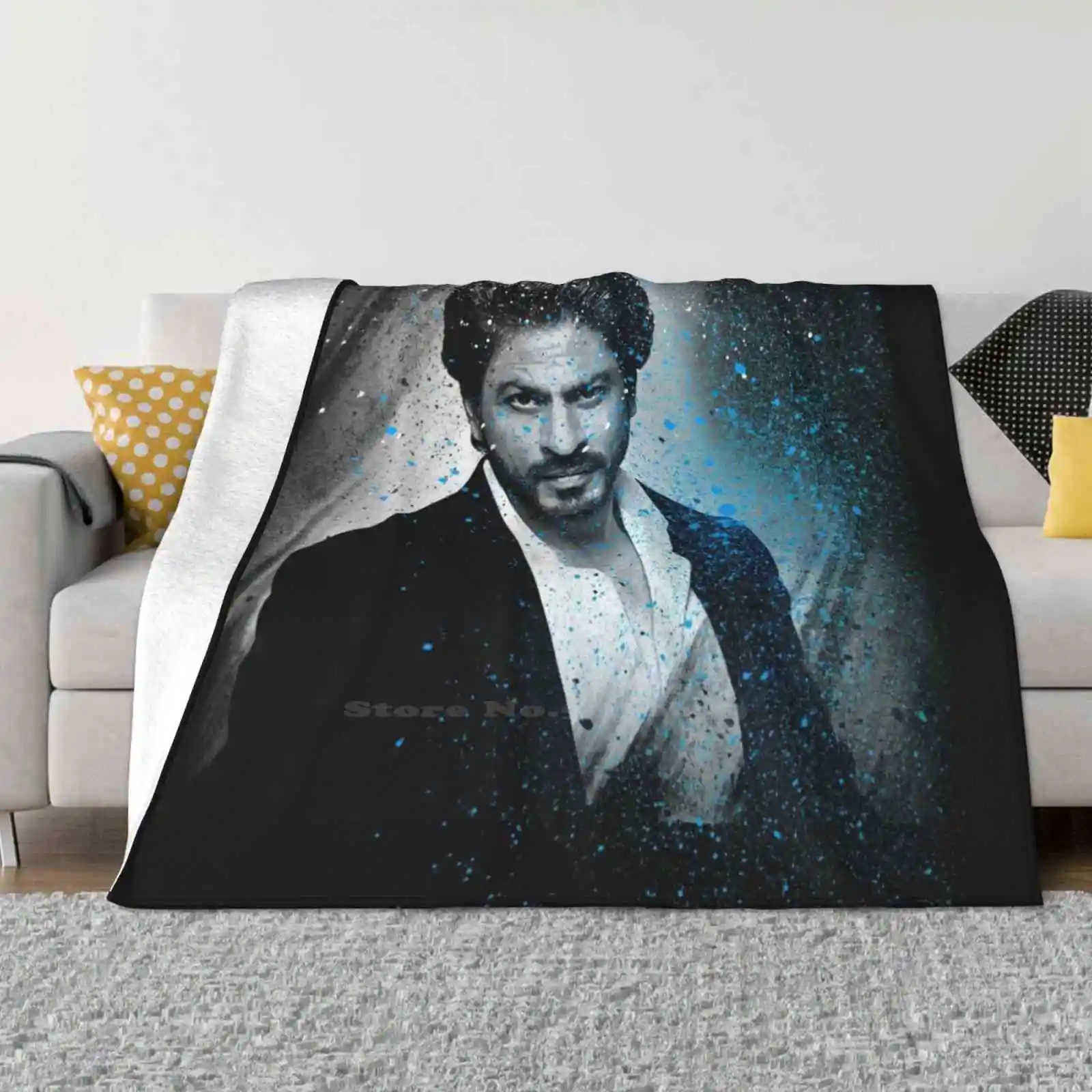 Shah Rukh Khan ( No Text ) Creative Design Comfortable Warm Flannel Blanket Srk Shahrukh Khan King Khan Bollywood Indian Hindi